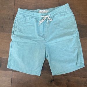 Teal colored lightweight shorts